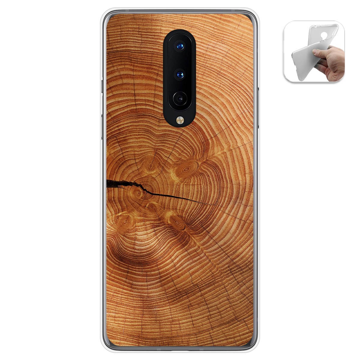 Funda Gel Tpu para OnePlus 8 diseño Madera 04 Dibujos