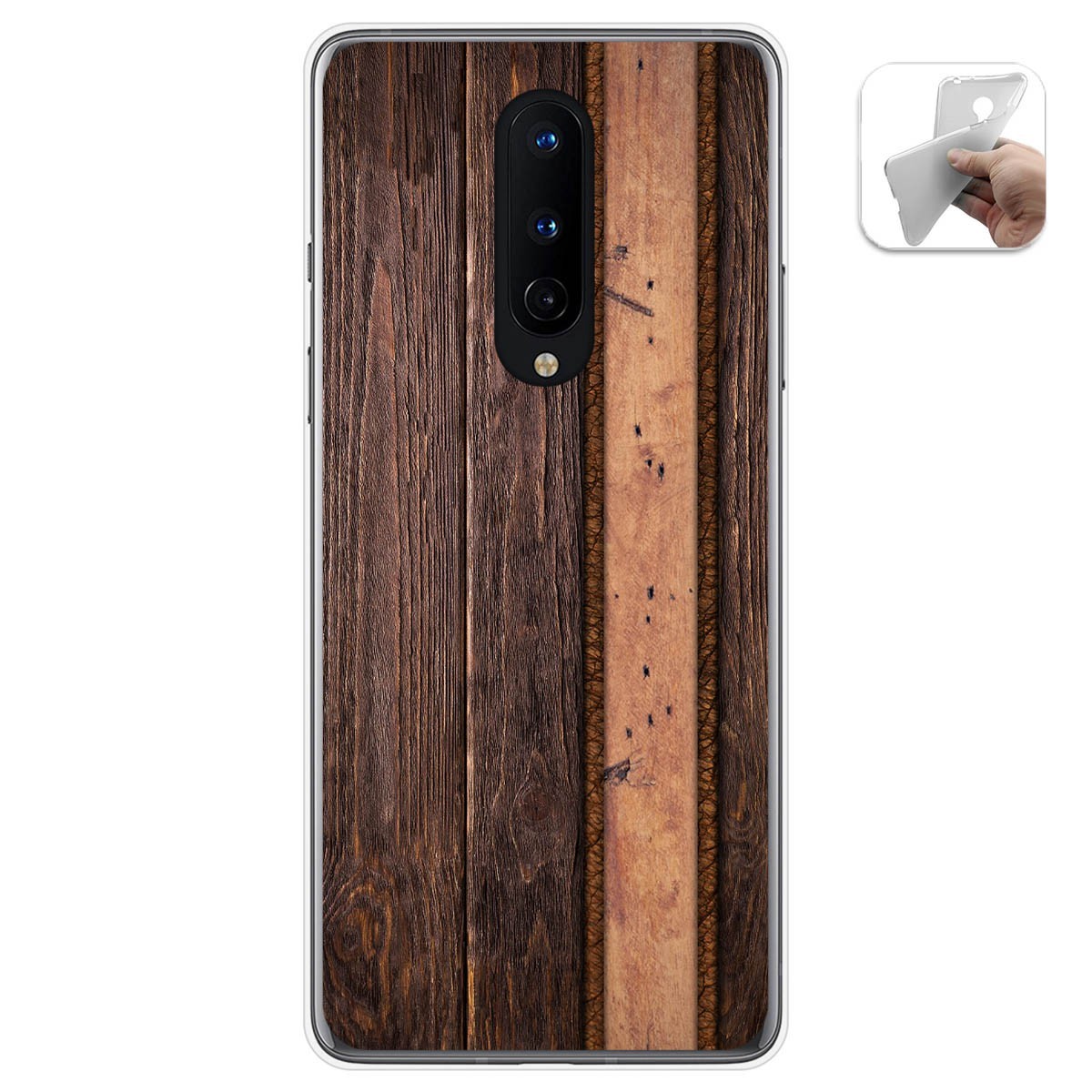 Funda Gel Tpu para OnePlus 8 diseño Madera 05 Dibujos