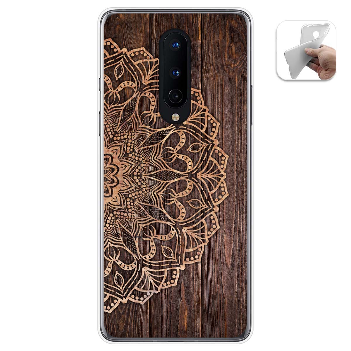 Funda Gel Tpu para OnePlus 8 diseño Madera 06 Dibujos