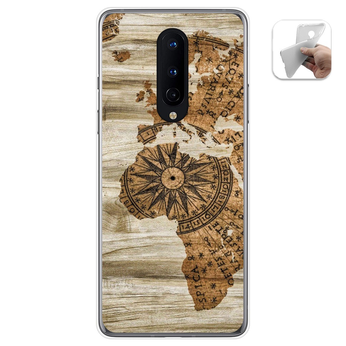 Funda Gel Tpu para OnePlus 8 diseño Madera 07 Dibujos