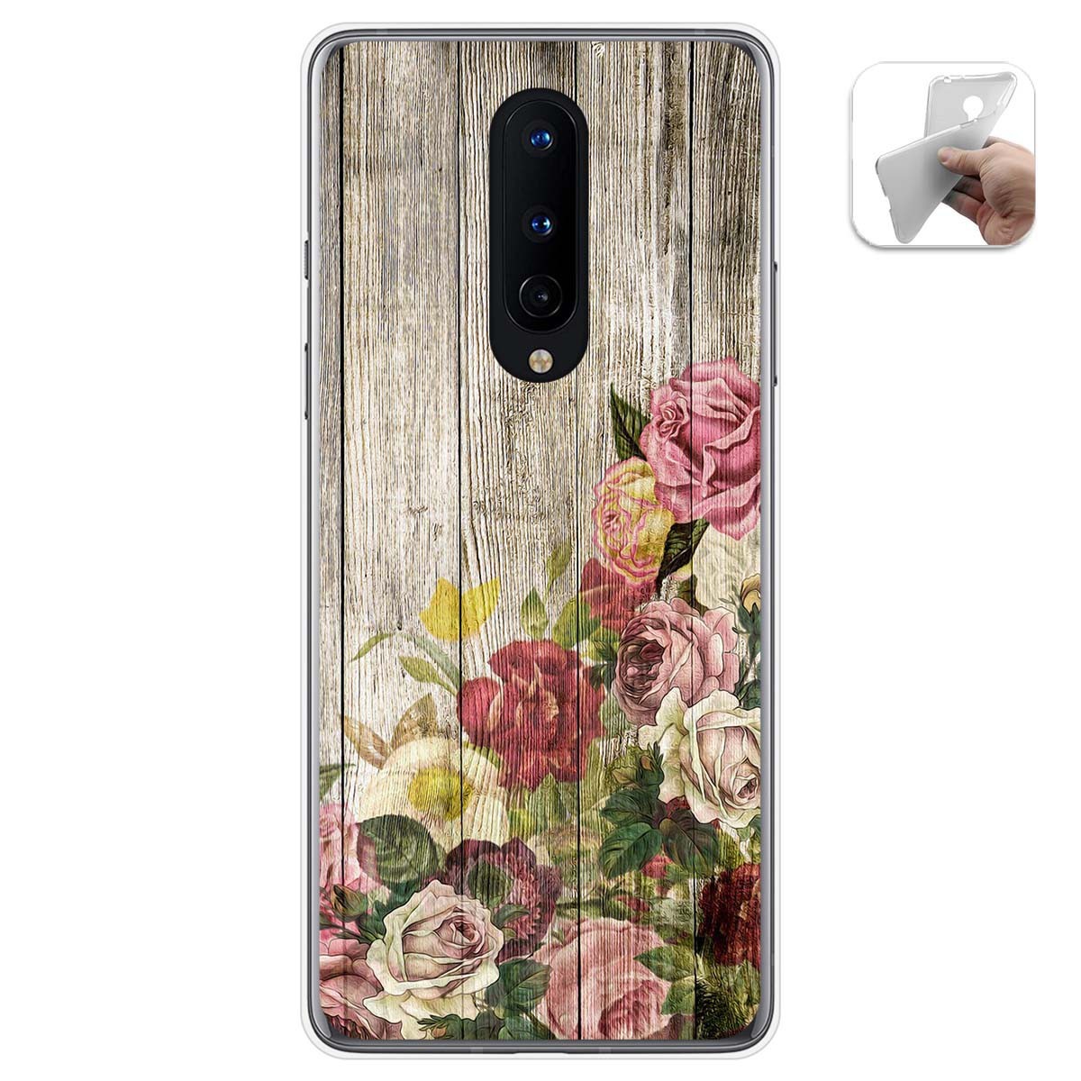 Funda Gel Tpu para OnePlus 8 diseño Madera 08 Dibujos