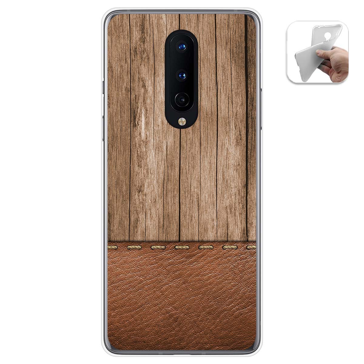 Funda Gel Tpu para OnePlus 8 diseño Madera 09 Dibujos