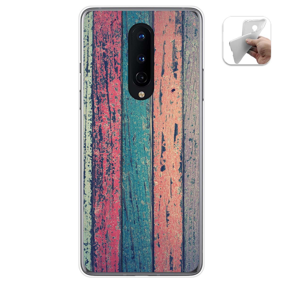 Funda Gel Tpu para OnePlus 8 diseño Madera 10 Dibujos