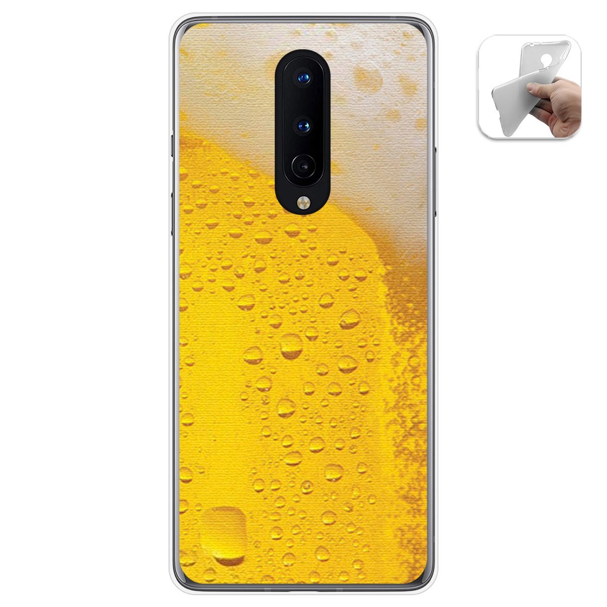 Funda Gel Tpu para OnePlus 8 diseño Cerveza Dibujos