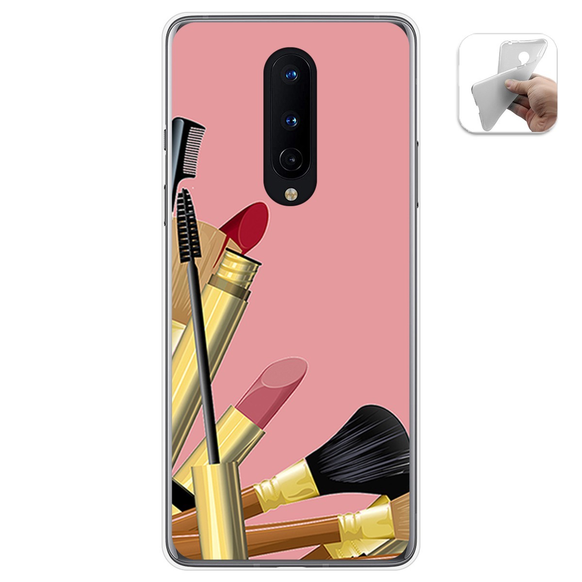 Funda Gel Tpu para OnePlus 8 diseño Brochas Dibujos