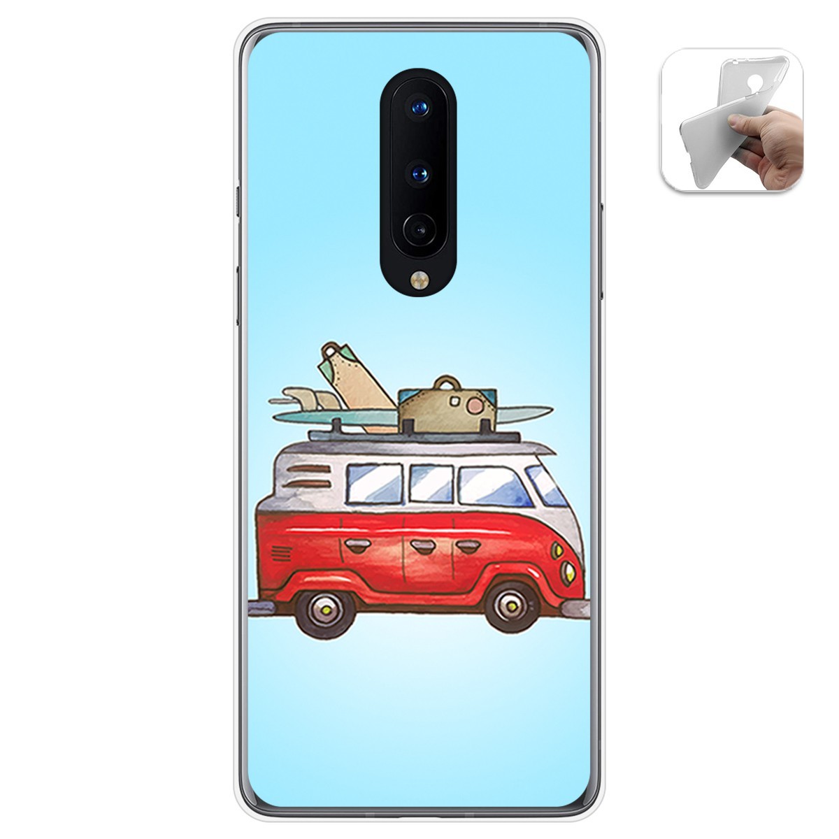 Funda Gel Tpu para OnePlus 8 diseño Furgoneta Dibujos