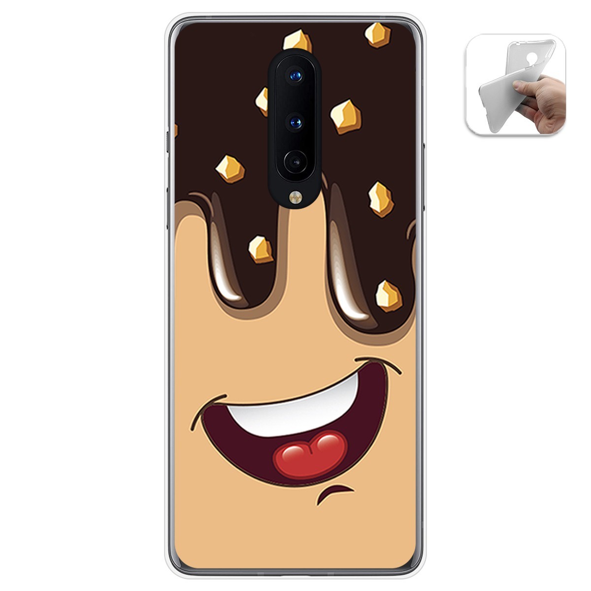 Funda Gel Tpu para OnePlus 8 diseño Helado Chocolate Dibujos