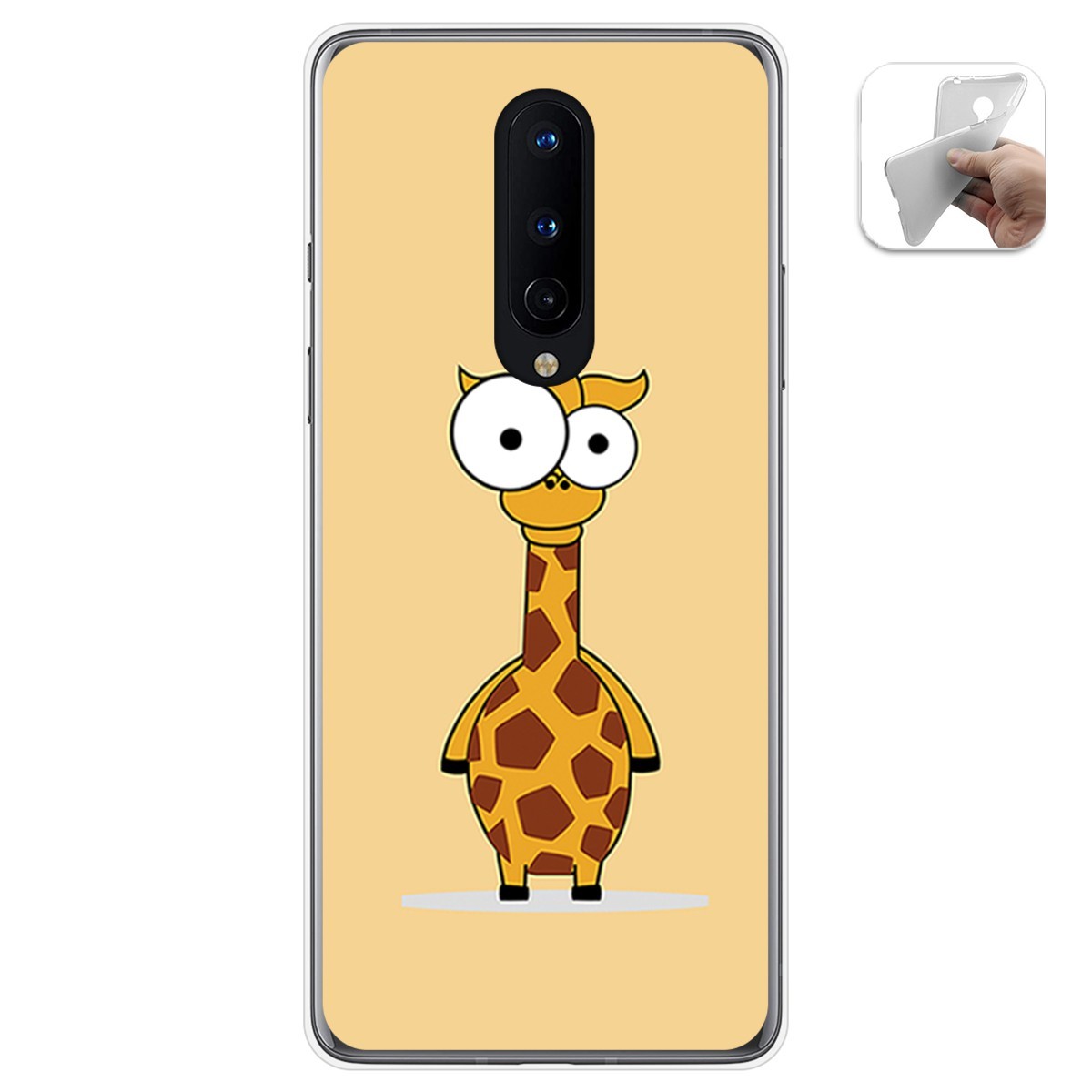 Funda Gel Tpu para OnePlus 8 diseño Jirafa Dibujos