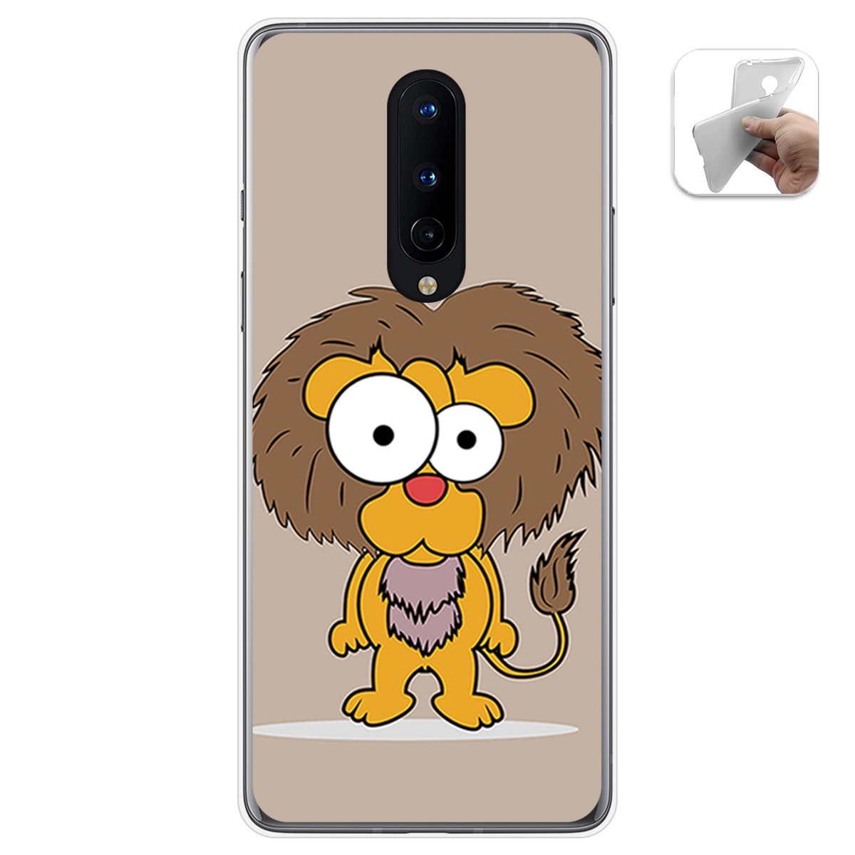 Funda Gel Tpu para OnePlus 8 diseño Leon Dibujos