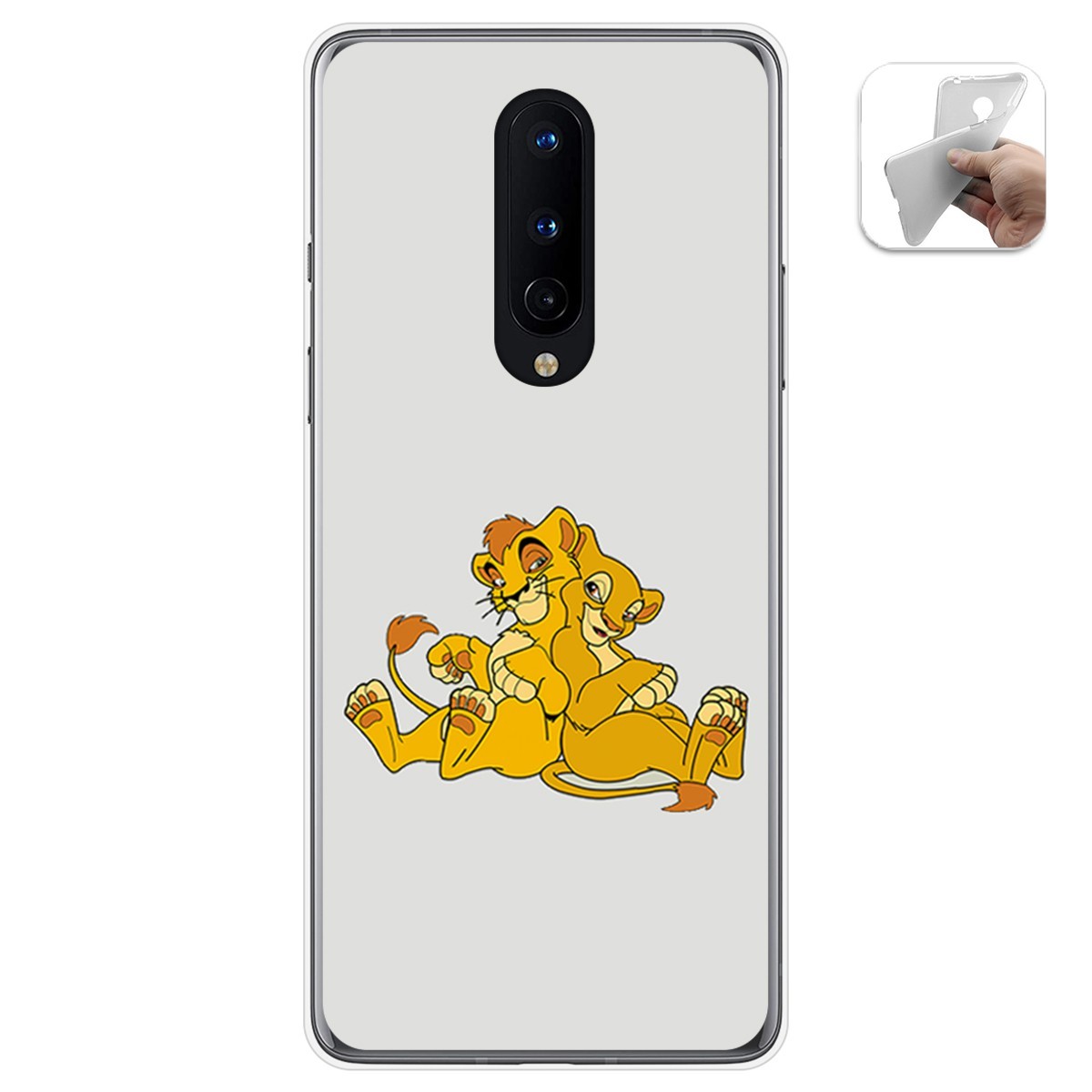 Funda Gel Tpu para OnePlus 8 diseño Leones Dibujos