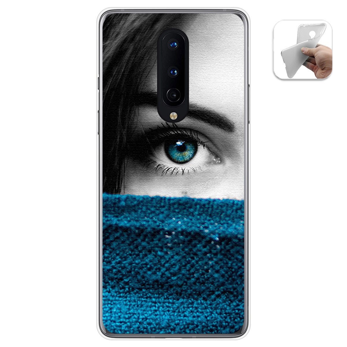 Funda Gel Tpu para OnePlus 8 diseño Ojo Dibujos