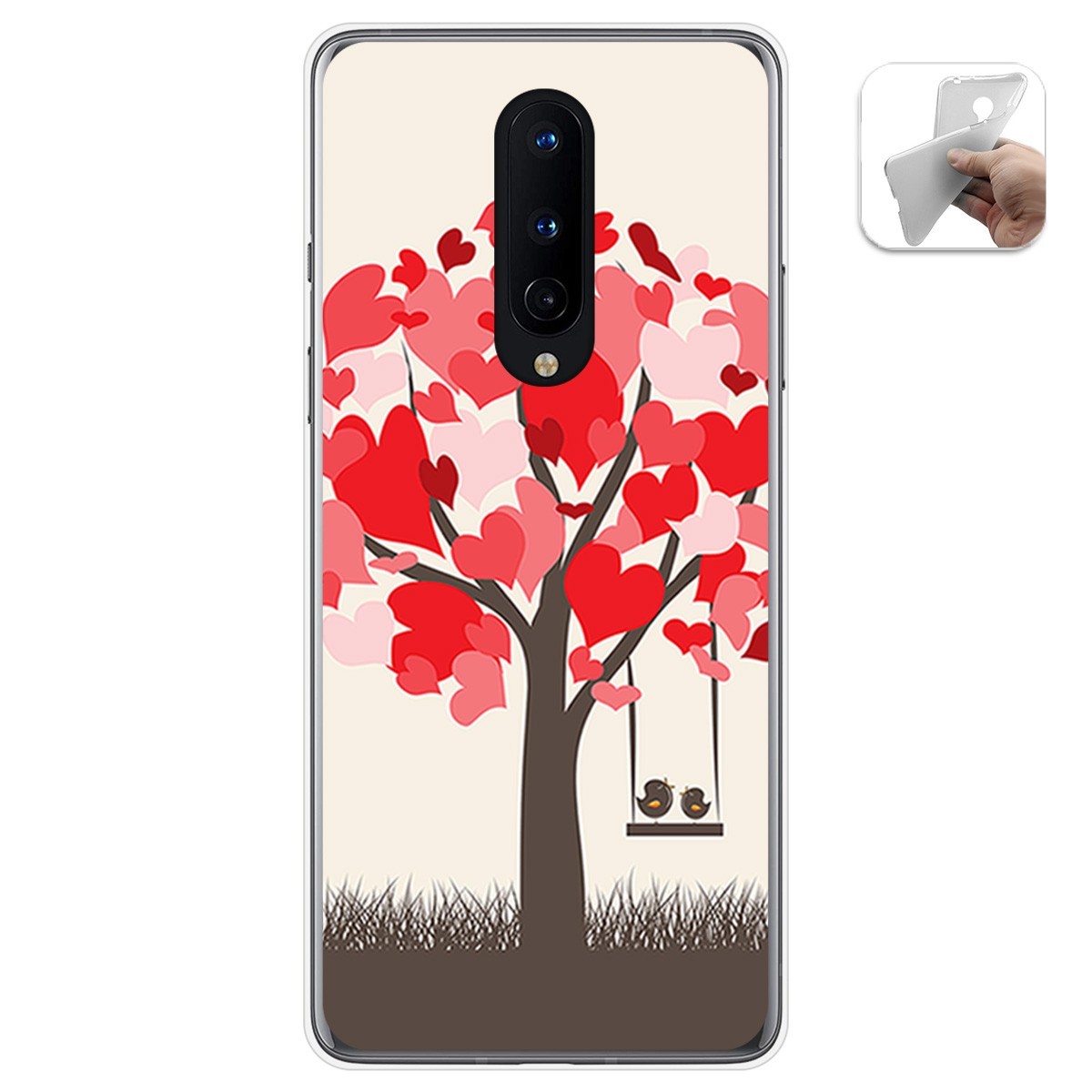 Funda Gel Tpu para OnePlus 8 diseño Pajaritos Dibujos