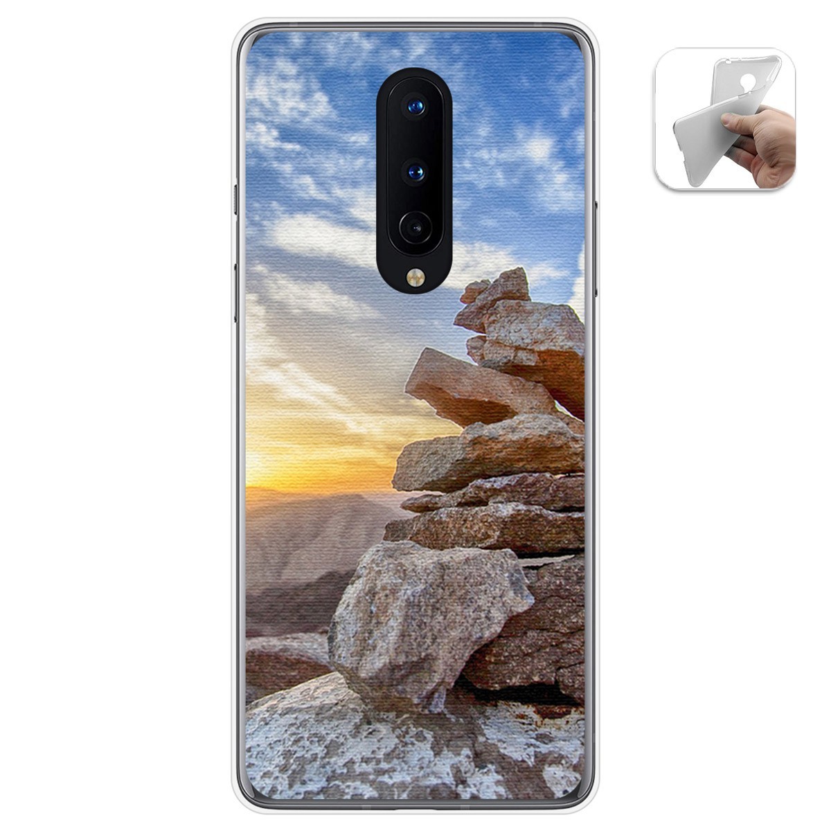 Funda Gel Tpu para OnePlus 8 diseño Sunset Dibujos