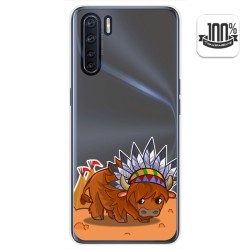 Funda Gel Transparente para Oppo A91 diseño Bufalo Dibujos
