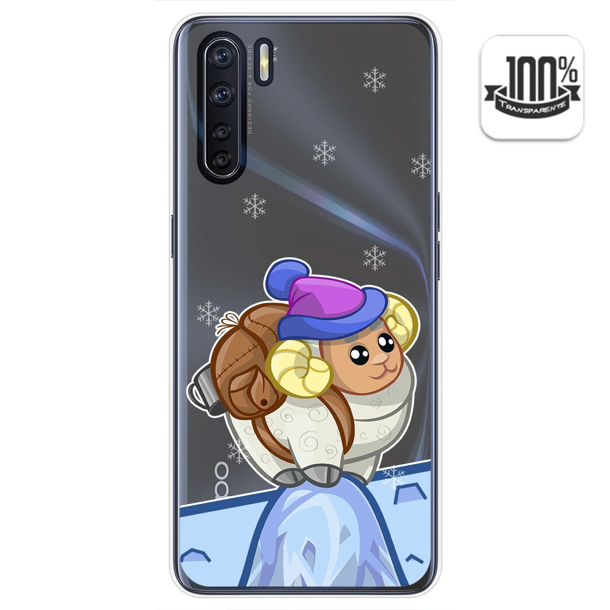 Funda Gel Transparente para Oppo A91 diseño Cabra Dibujos