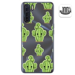 Funda Gel Transparente para Oppo A91 diseño Cactus Dibujos