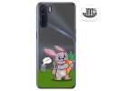 Funda Gel Transparente para Oppo A91 diseño Conejo Dibujos