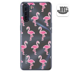 Funda Gel Transparente para Oppo A91 diseño Flamenco Dibujos