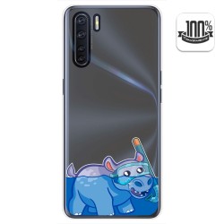 Funda Gel Transparente para Oppo A91 diseño Hipo Dibujos
