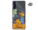 Funda Gel Transparente para Oppo A91 diseño Jirafa Dibujos