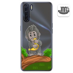 Funda Gel Transparente para Oppo A91 diseño Mono Dibujos