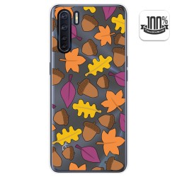 Funda Gel Transparente para Oppo A91 diseño Otoño Dibujos
