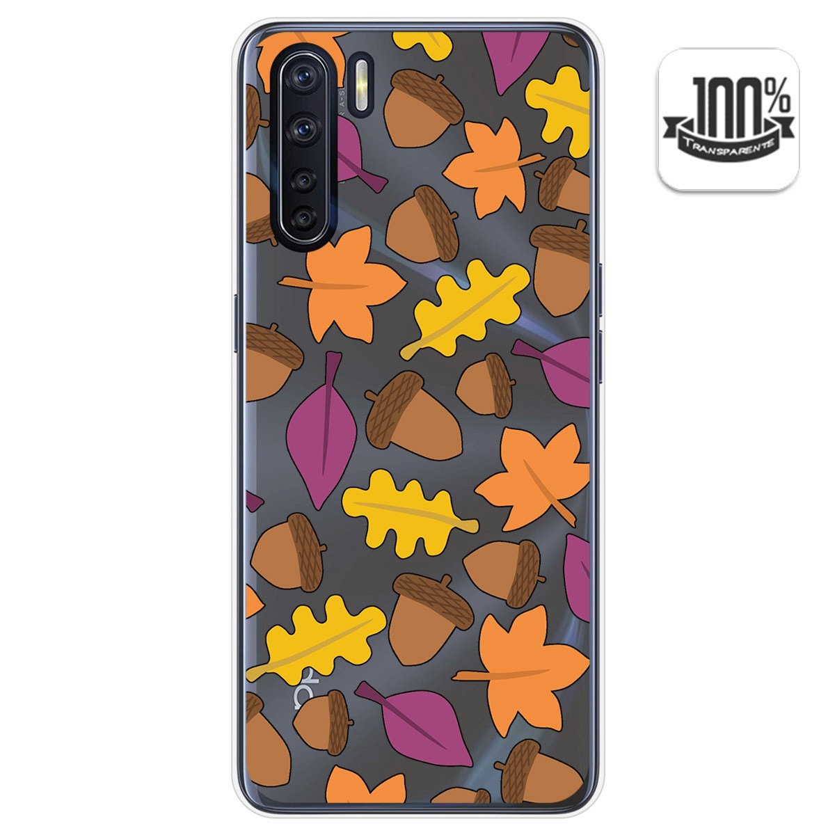 Funda Gel Transparente para Oppo A91 diseño Otoño Dibujos