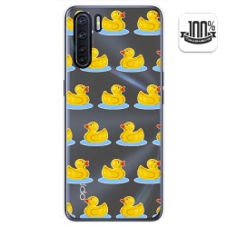 Funda Gel Transparente para Oppo A91 diseño Pato Dibujos