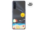 Funda Gel Transparente para Oppo A91 diseño Playa Dibujos