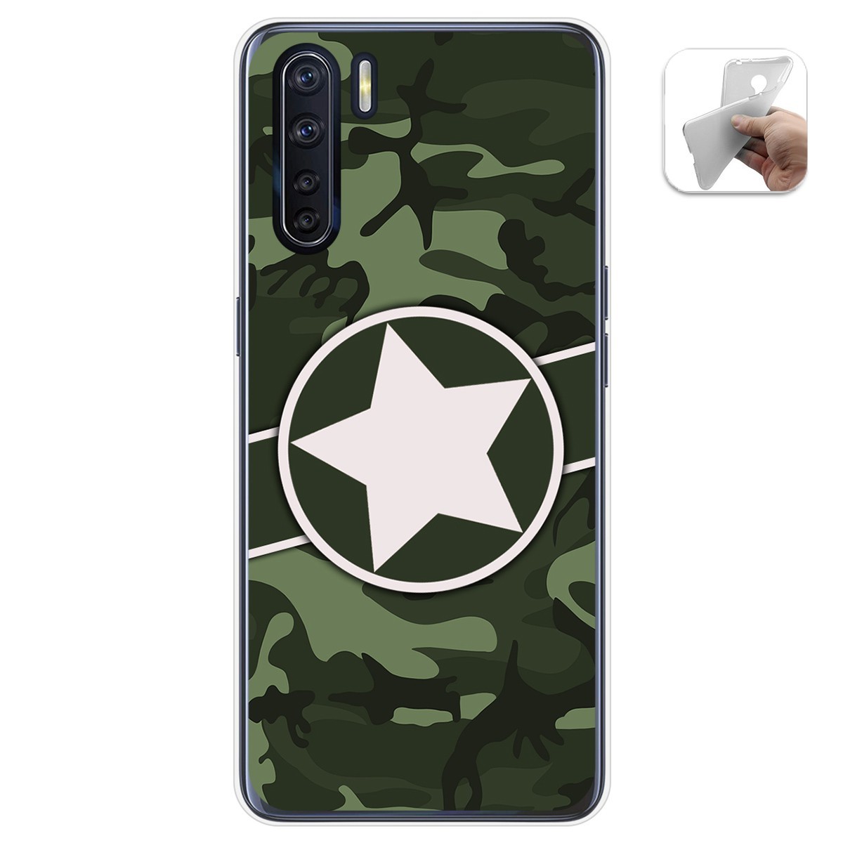Funda Gel Tpu para Oppo A91 diseño Camuflaje 01 Dibujos