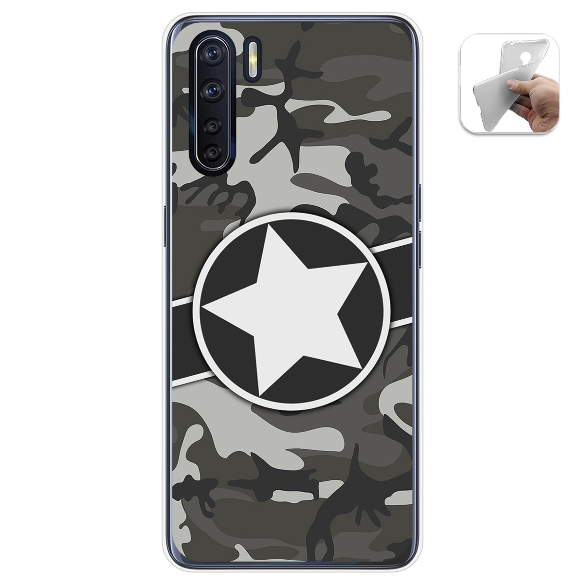 Funda Gel Tpu para Oppo A91 diseño Camuflaje 02 Dibujos