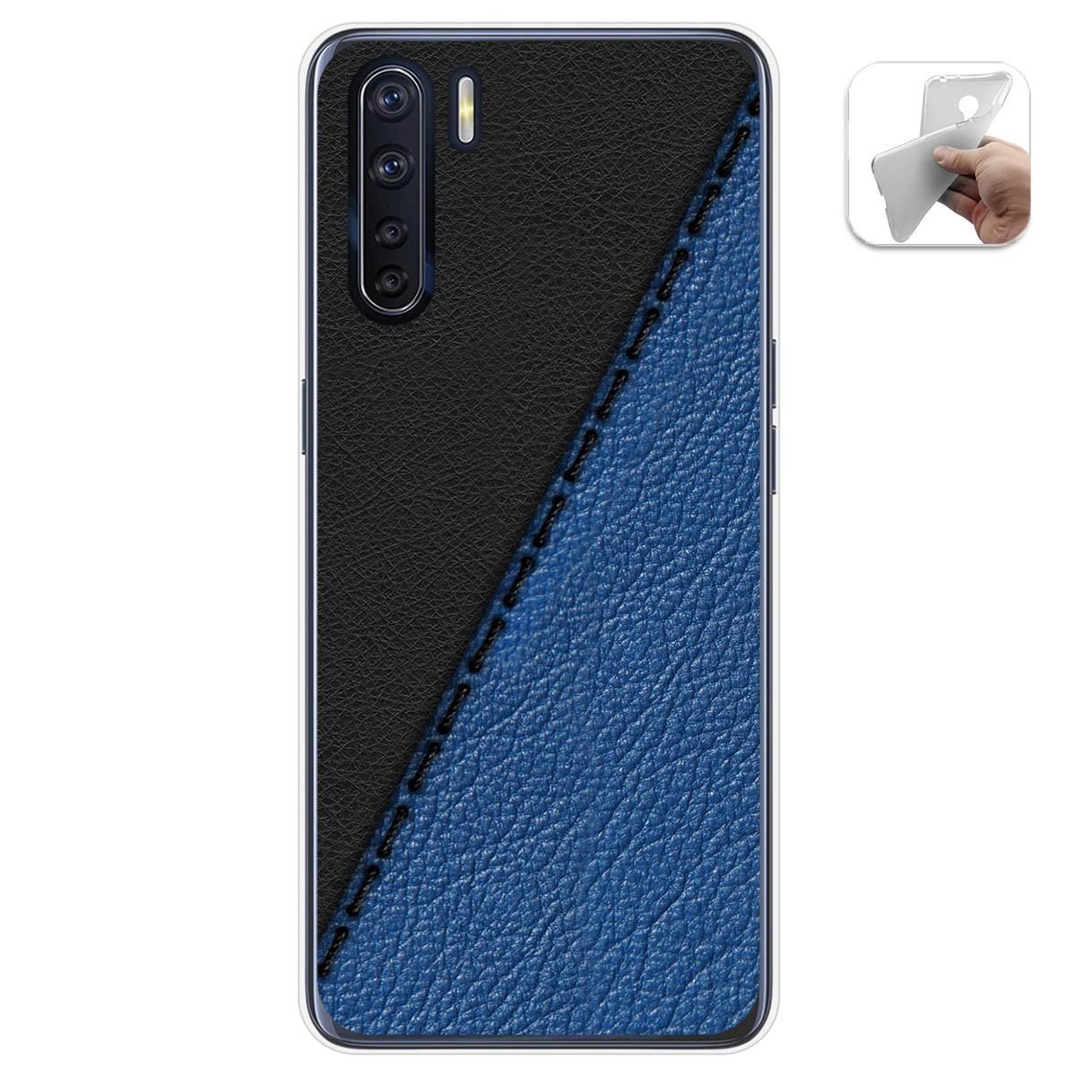 Funda Gel Tpu para Oppo A91 diseño Cuero 02 Dibujos