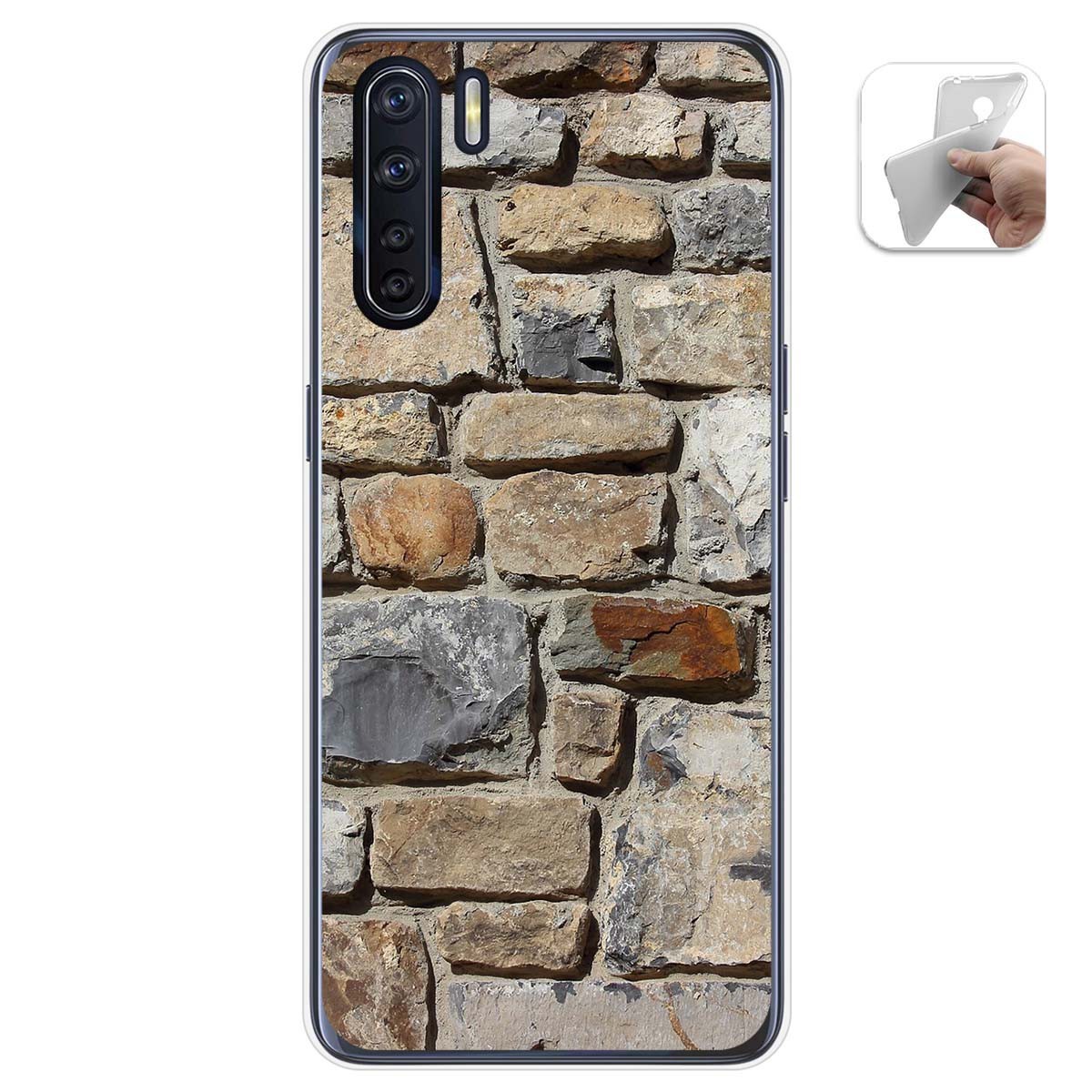 Funda Gel Tpu para Oppo A91 diseño Ladrillo 03 Dibujos