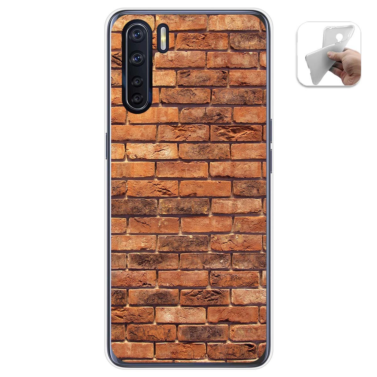 Funda Gel Tpu para Oppo A91 diseño Ladrillo 04 Dibujos