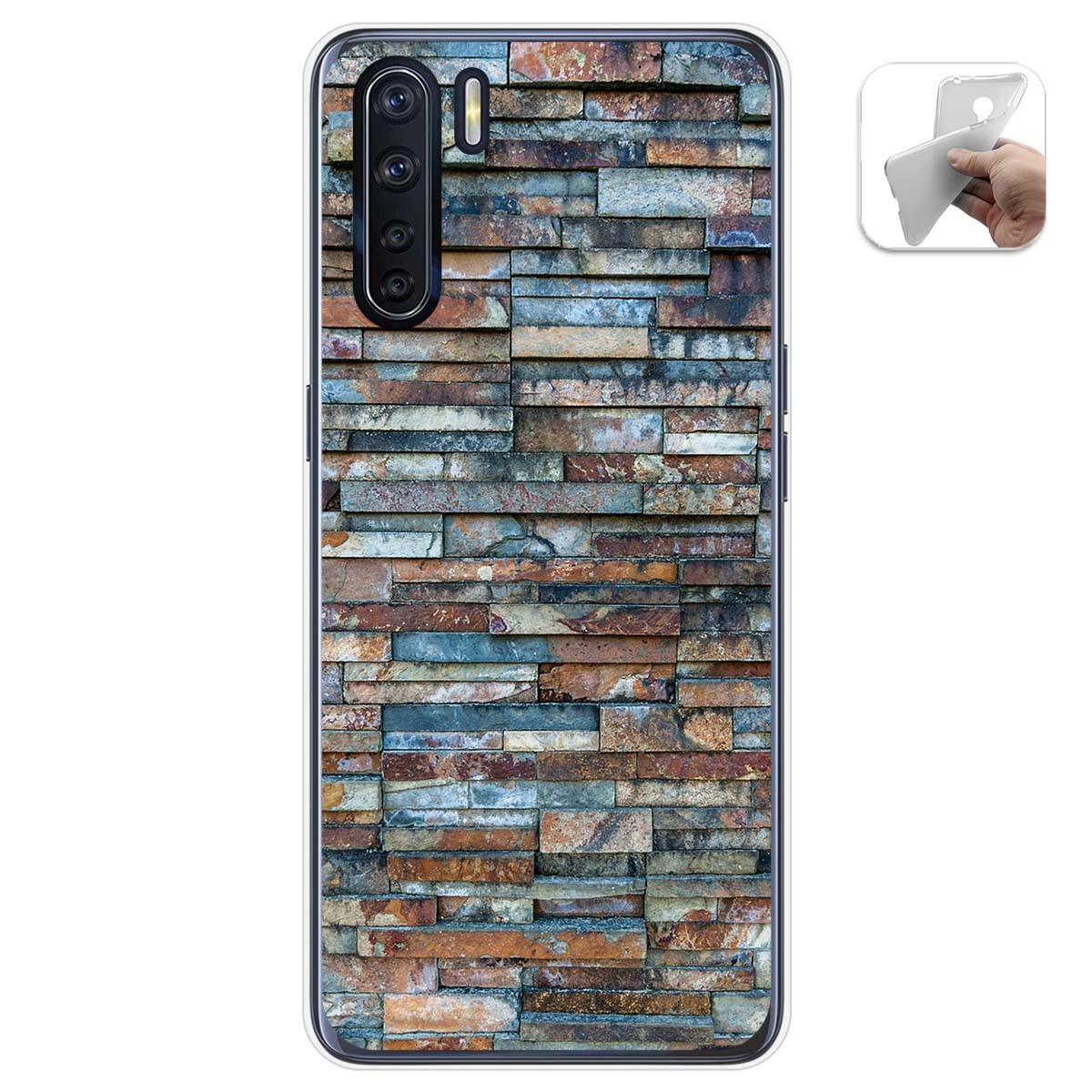 Funda Gel Tpu para Oppo A91 diseño Ladrillo 05 Dibujos