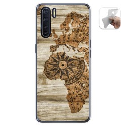 Funda Gel Tpu para Oppo A91 diseño Madera 07 Dibujos
