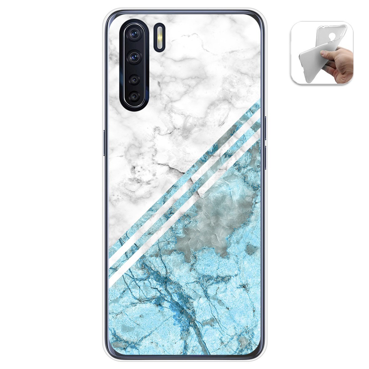 Funda Gel Tpu para Oppo A91 diseño Mármol 02 Dibujos