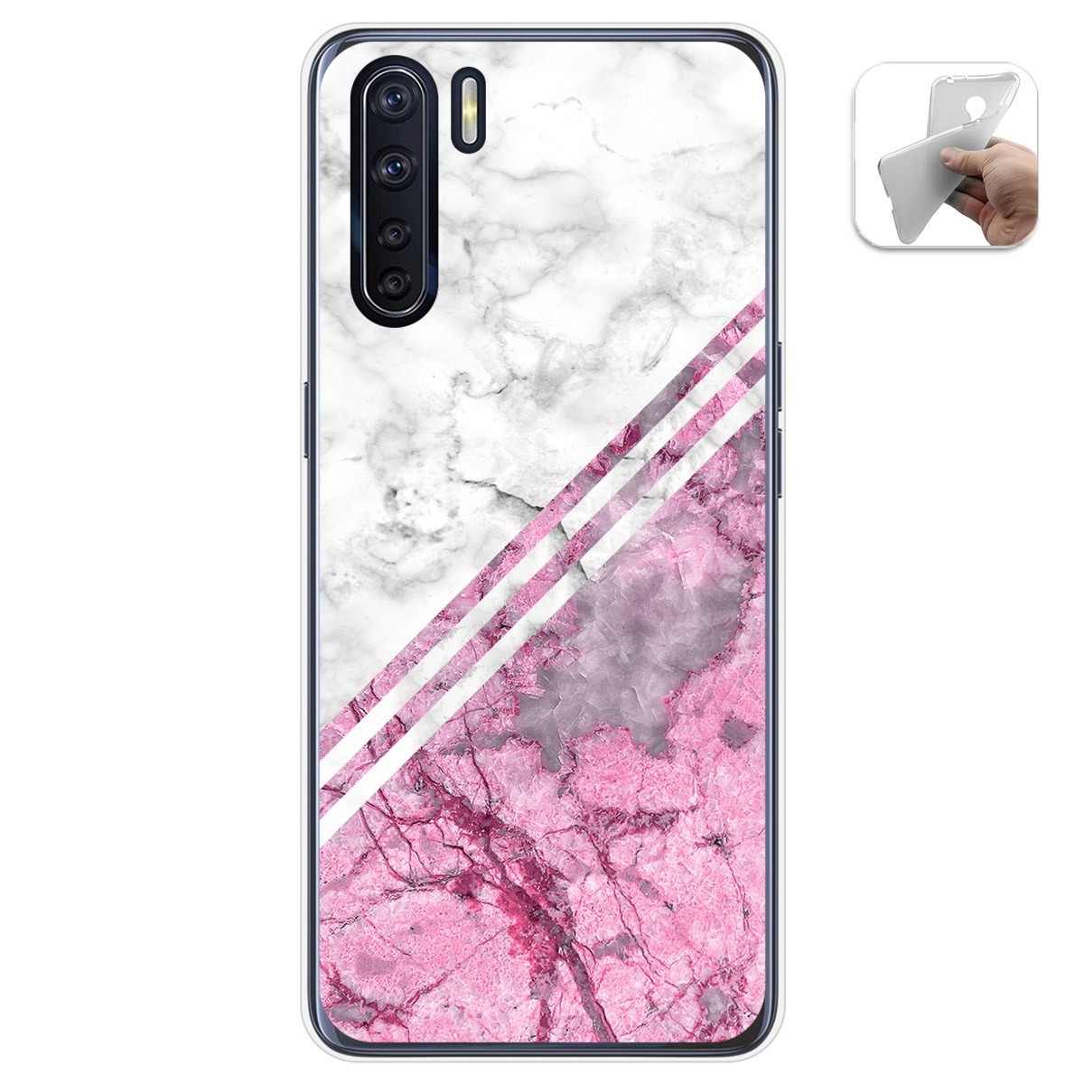 Funda Gel Tpu para Oppo A91 diseño Mármol 03 Dibujos