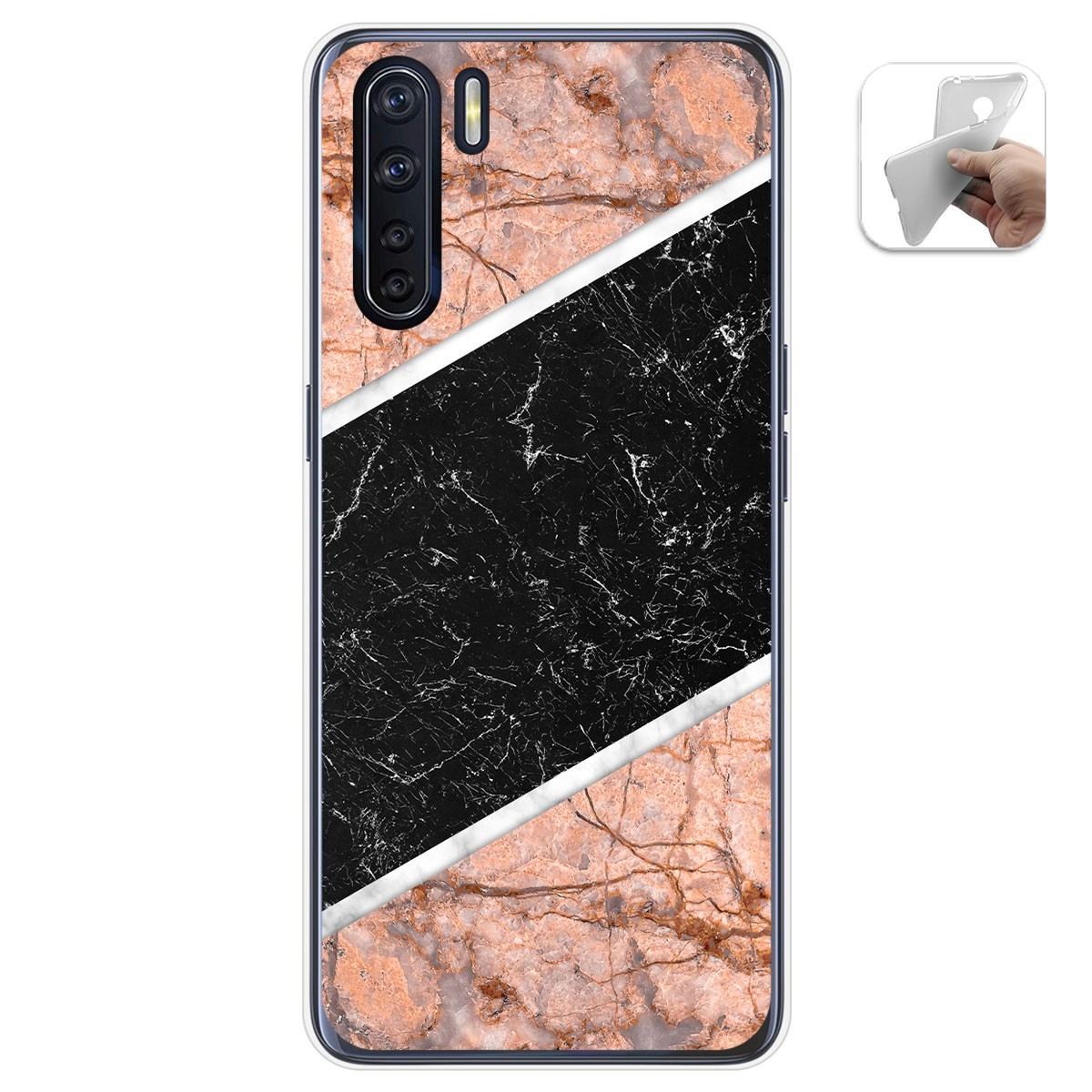 Funda Gel Tpu para Oppo A91 diseño Mármol 07 Dibujos