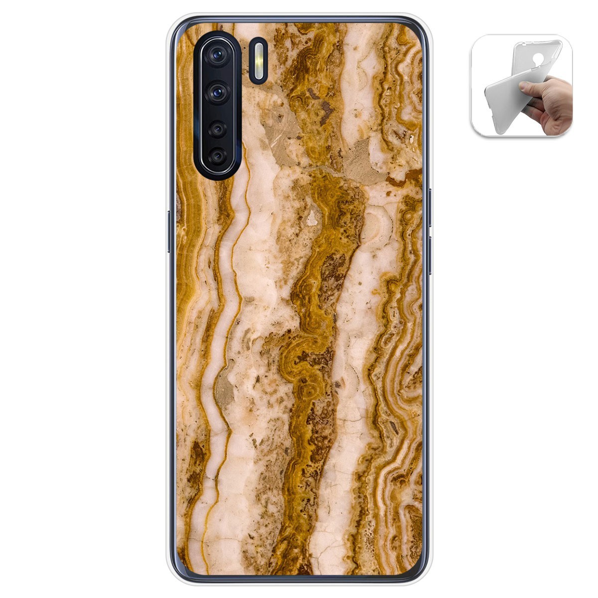 Funda Gel Tpu para Oppo A91 diseño Mármol 10 Dibujos