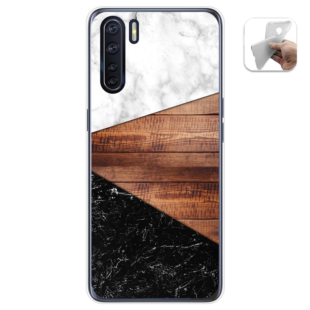 Funda Gel Tpu para Oppo A91 diseño Mármol 11 Dibujos