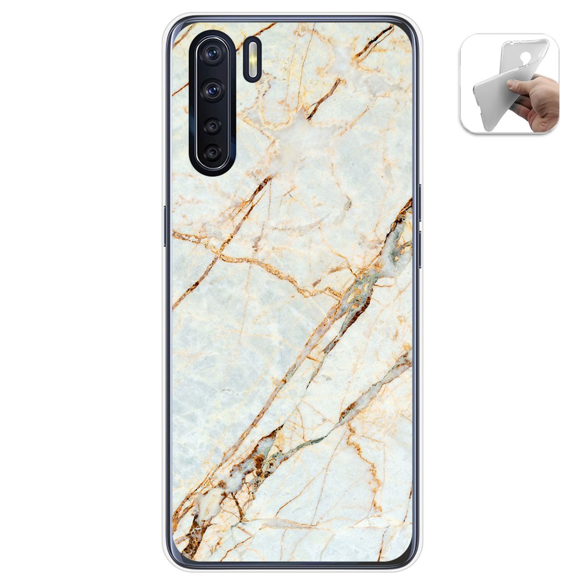 Funda Gel Tpu para Oppo A91 diseño Mármol 13 Dibujos