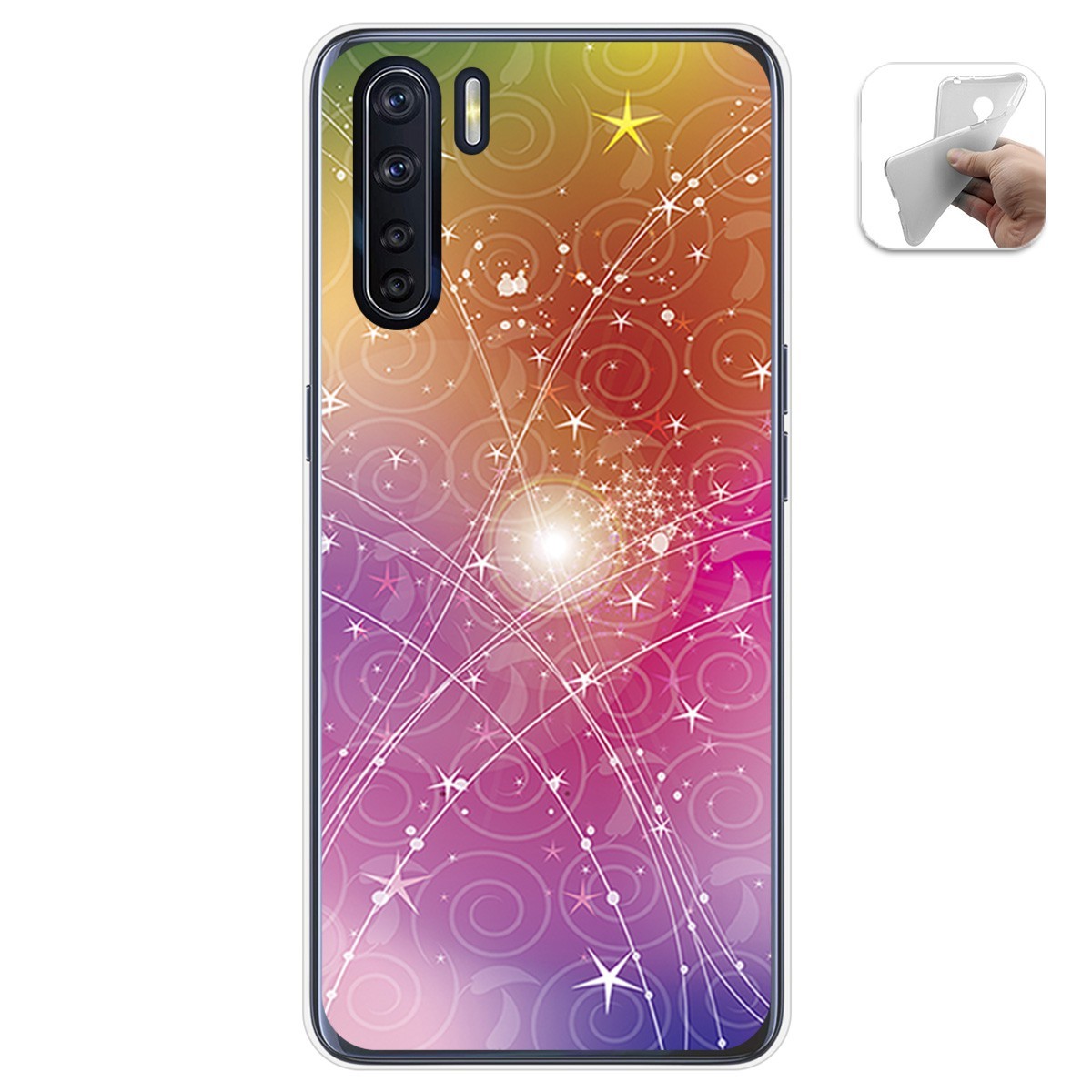 Funda Gel Tpu para Oppo A91 diseño Abstracto Dibujos