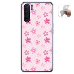 Funda Gel Tpu para Oppo A91 diseño Flores Dibujos