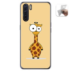 Funda Gel Tpu para Oppo A91 diseño Jirafa Dibujos