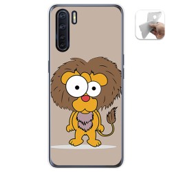 Funda Gel Tpu para Oppo A91 diseño Leon Dibujos