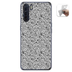 Funda Gel Tpu para Oppo A91 diseño Letras Dibujos
