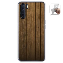 Funda Gel Tpu para Oppo A91 diseño Madera Dibujos