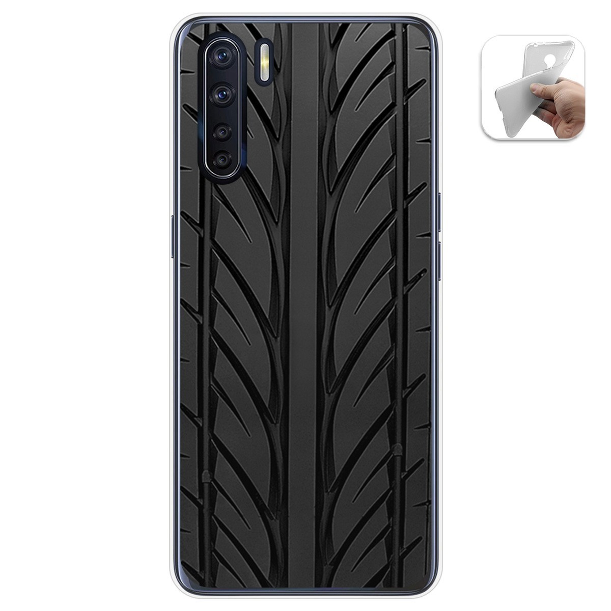 Funda Gel Tpu para Oppo A91 diseño Neumatico Dibujos