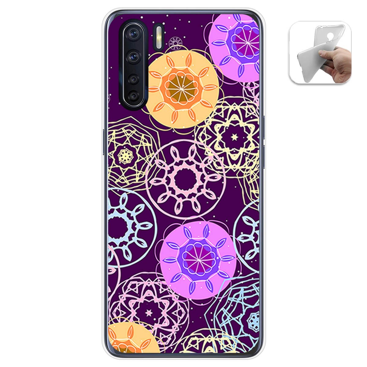 Funda Gel Tpu para Oppo A91 diseño Radial Dibujos